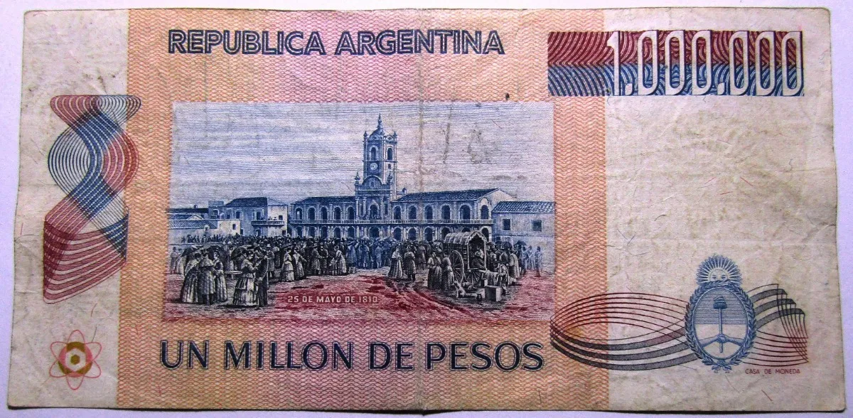 Billete Un Millon De Pesos Argentinos