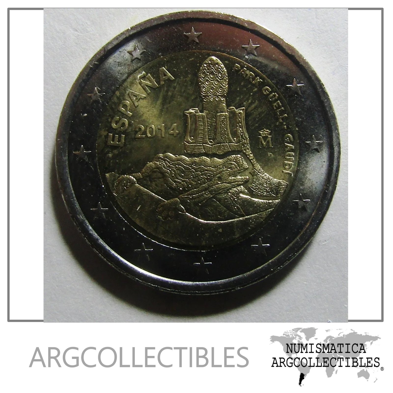 Pièce 2 Euro Espagne 2014 Parc Güell Valeur