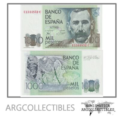 España Billete 1.000 Pesetas Unc 1979 Benito Perez Galdos