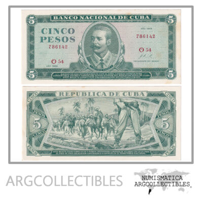 Cuba Billete 5 Pesos Pick 103 A / Año 1968 Condicion Unc