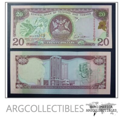 Trinidad Y Tobago Billete 20 Dolares 2002 Pick 44 Unc