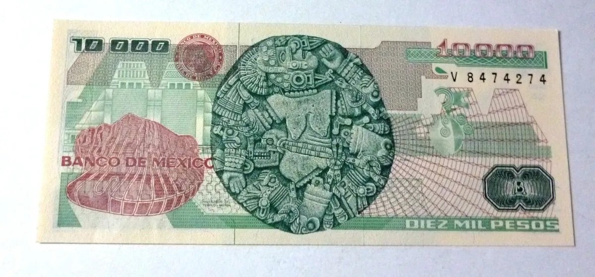 Mexico Billete 10.000 Pesos 1991 Pick 90 Unc - Imagen 2