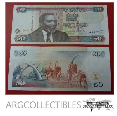 Kenia Billete 50 Shillings 2009 Pick 47d Unc