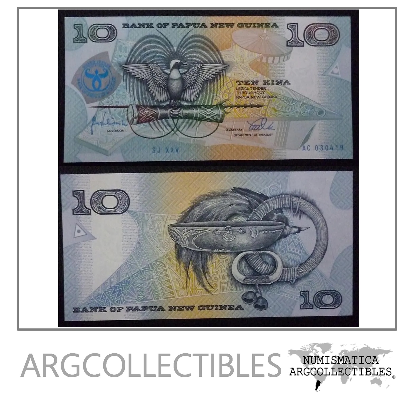 Papua Nueva Guinea Billete 10 Kina 1998 Pick 17 Unc