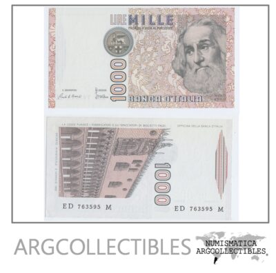 Italia Billete 1000 Liras 1982 Pick 109a Serie ED Unc