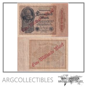 Alemania Billete 1.000.000 Marcos Revalidado Pick 113 Año 1923 Vf