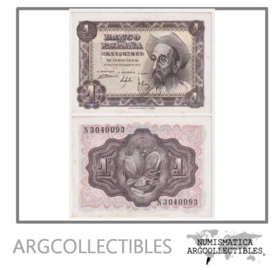 España Billete 1 Peseta 1951 Unc Pick 139a