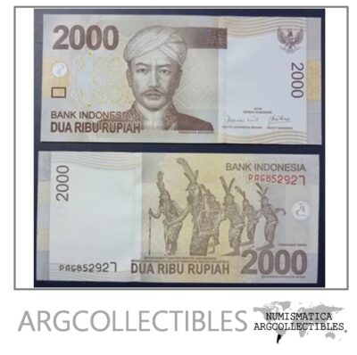 Indonesia Billete 2.000 Rupias 2009 Pangeran Antasari Unc