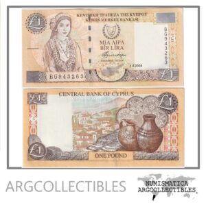 Chipre Billete 1 Lira Pick 60 Año 2004 Condicion Unc