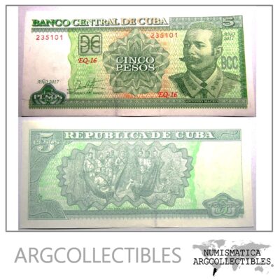 Cuba Billete 5 Pesos 2017 P-116q UNC