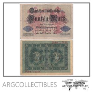 Alemania Billete 50 Marcos Pick 49 B Año 1914 F+