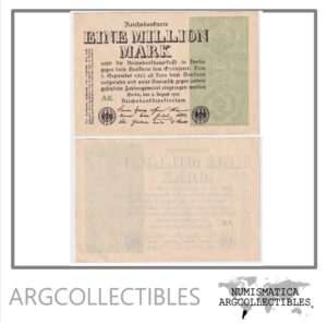 Alemania Billete 1.000.000 Marcos Pick 102 Año 1923 Unc/ Au