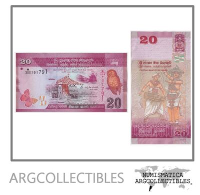 Sri Lanka Billete 20 Rupias 2015 P-123 Unc
