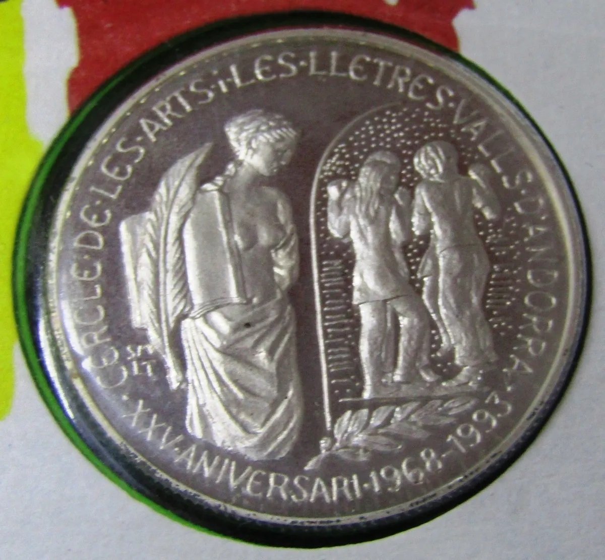 Andorra Estuche Moneda 5 Diners 925 Plata 1993 Arte Unc - Imagen 5