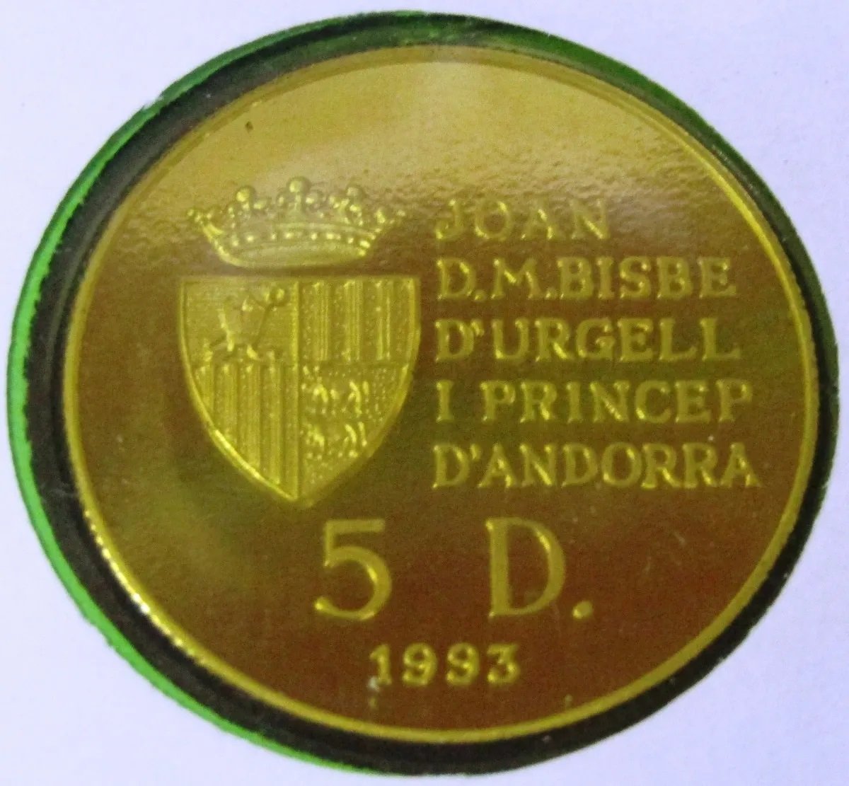 Andorra Estuche Moneda 5 Diners 925 Plata 1993 Arte Unc - Imagen 4
