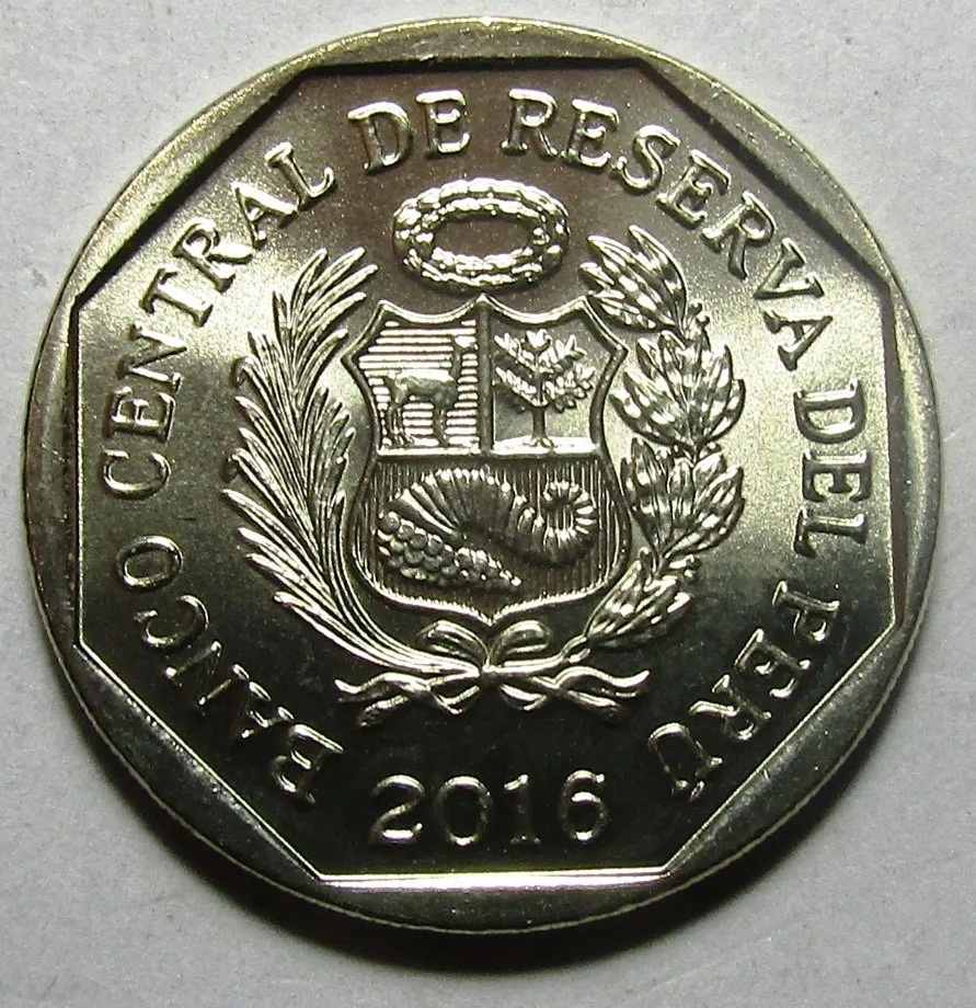 Peru 2016 Coin 1 Nuevo Sol Orgullo y Riquezas Cabeza de Vaca 