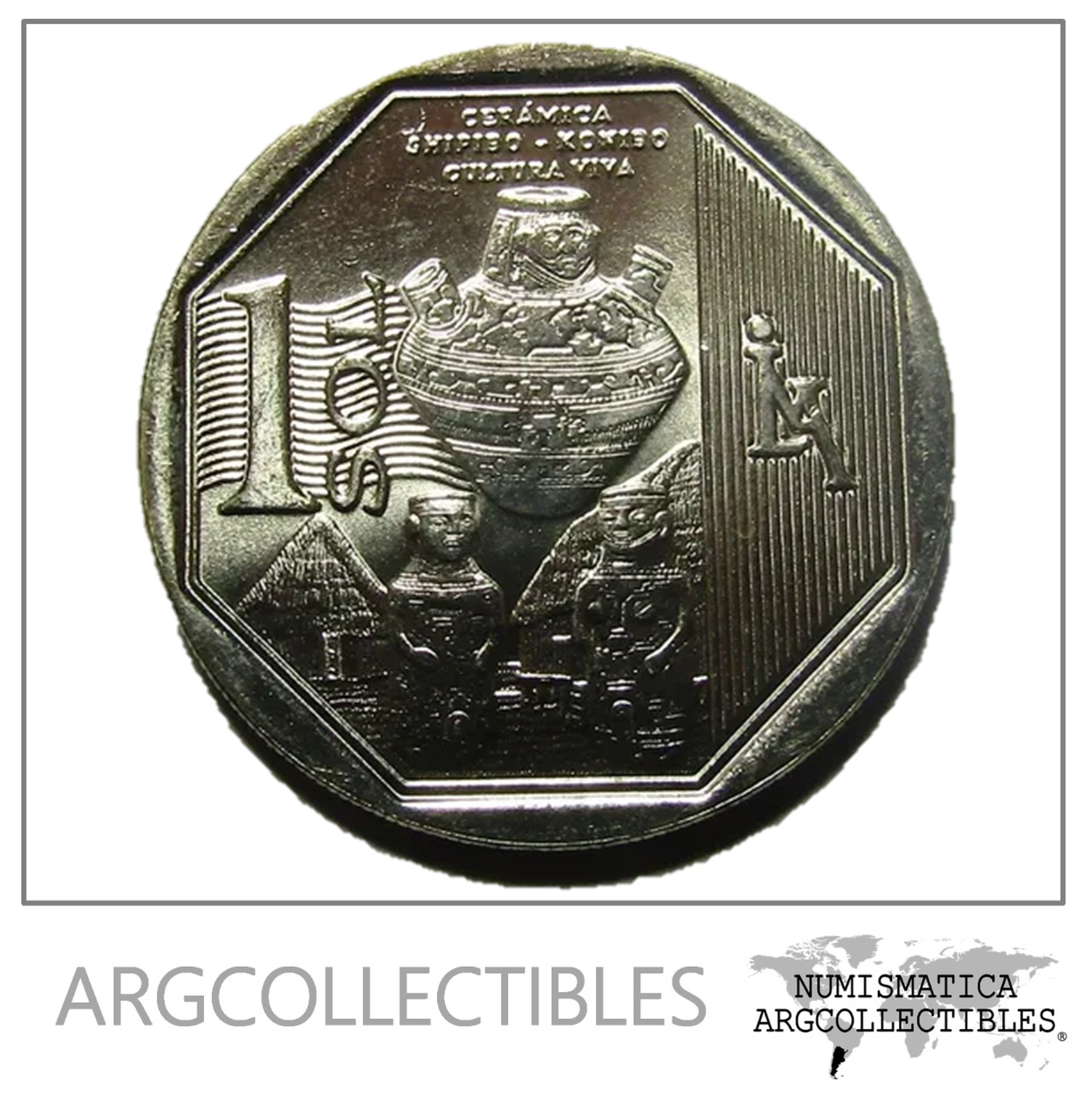 Peru Moneda 1 Sol 2016 Riquezas Y Orgullo De Perú Cerámica Unc