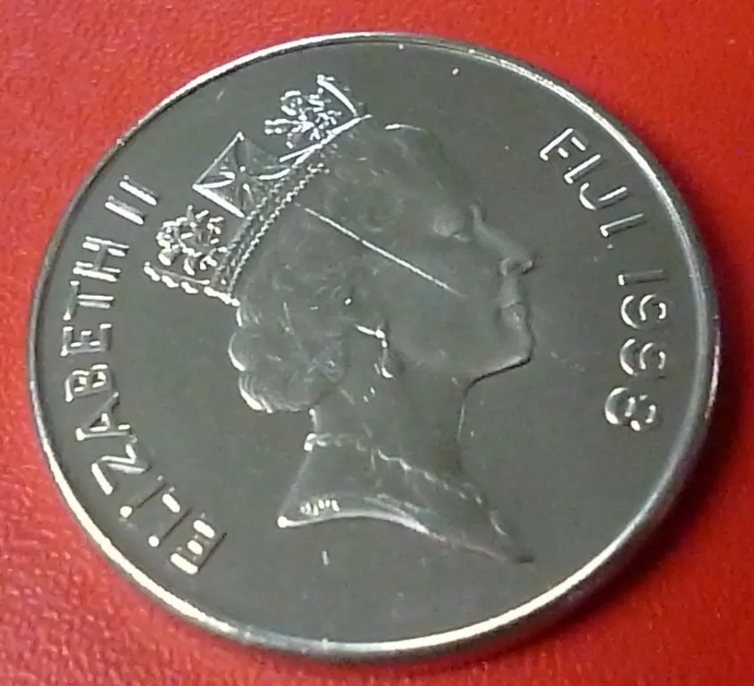 Islas Fiji Moneda 20 Centavos Año 1998 Elizabeth II Condicion Unc - Imagen 2
