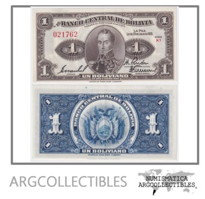 Bolivia Billete 1 Boliviano Xf+ Año 1928 Pick 119