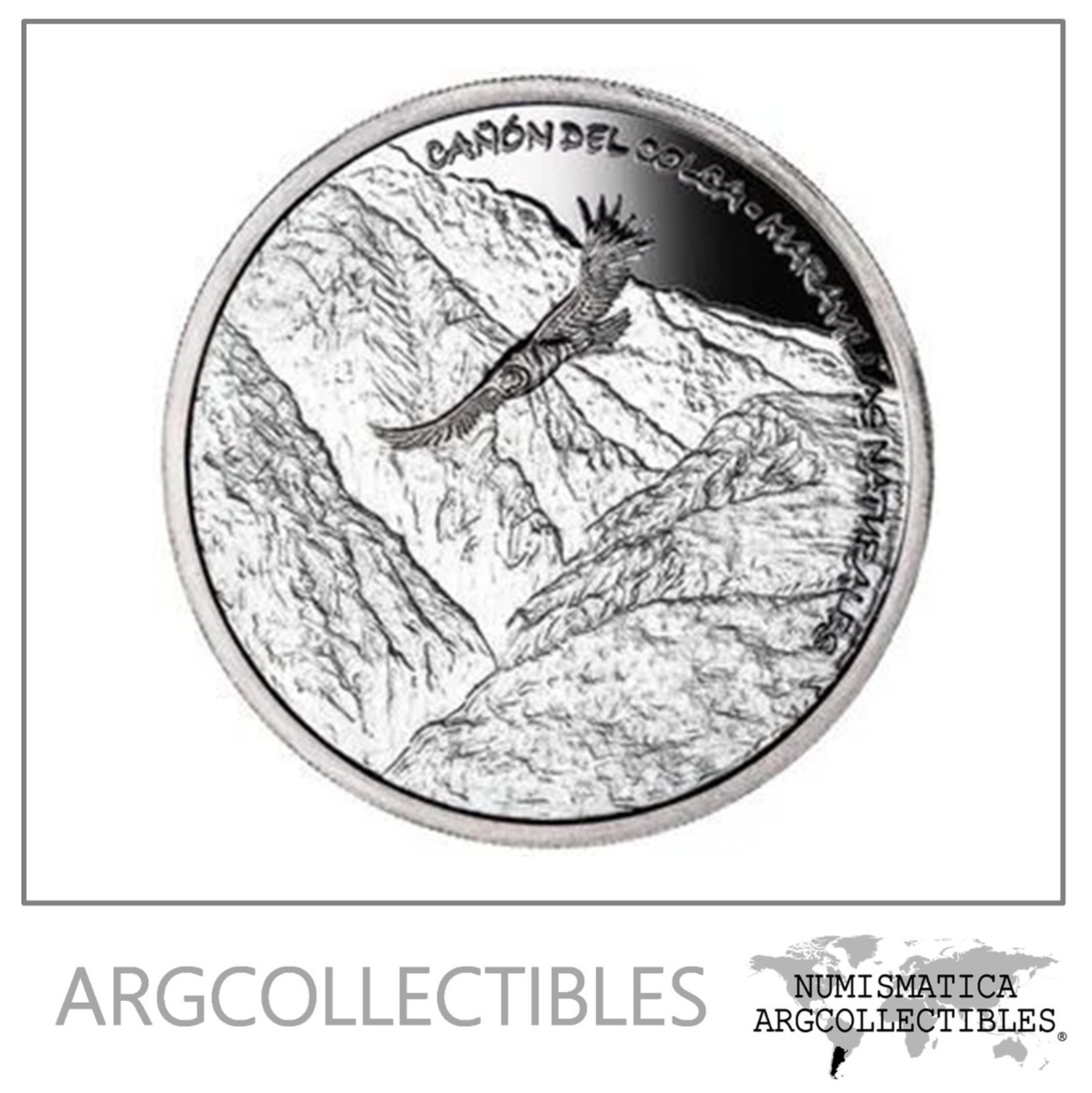 Peru Moneda 1 Sol 2017 Plata Ibero Encuentro Cañon Del Colca Unc