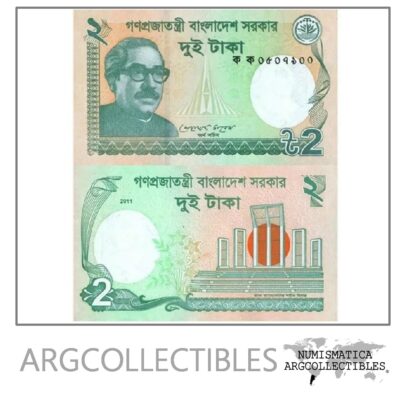 Bangladesh Billete 2 Taka Año 2011 Pick - New Condicion Unc