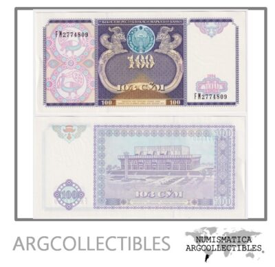 Uzbekistan Billete 100 Som Pick-79 1994 Unc