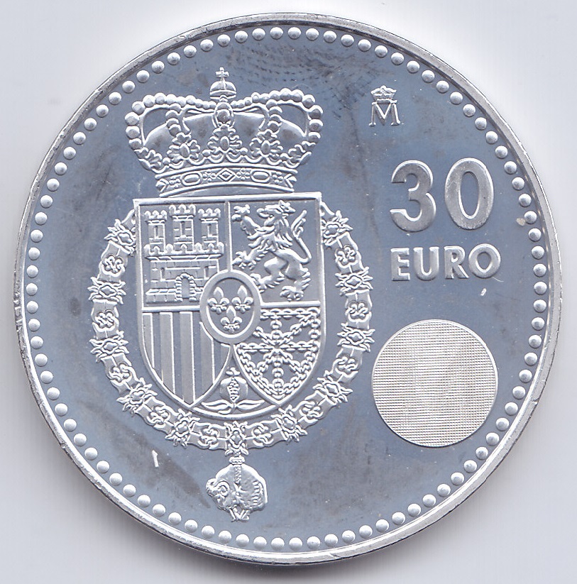 España Moneda De Plata 30 Euros 2014 Felipe VI Rey De España - Imagen 2