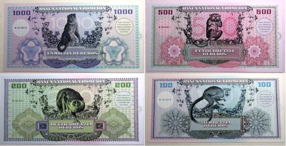 Romedia Set 4 Billetes 100 A 1000 Dureros Año 2019 Unc - Imagen 2