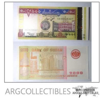 Sudan Billete 2.000 Dinars 2002 Pick 62 Unc