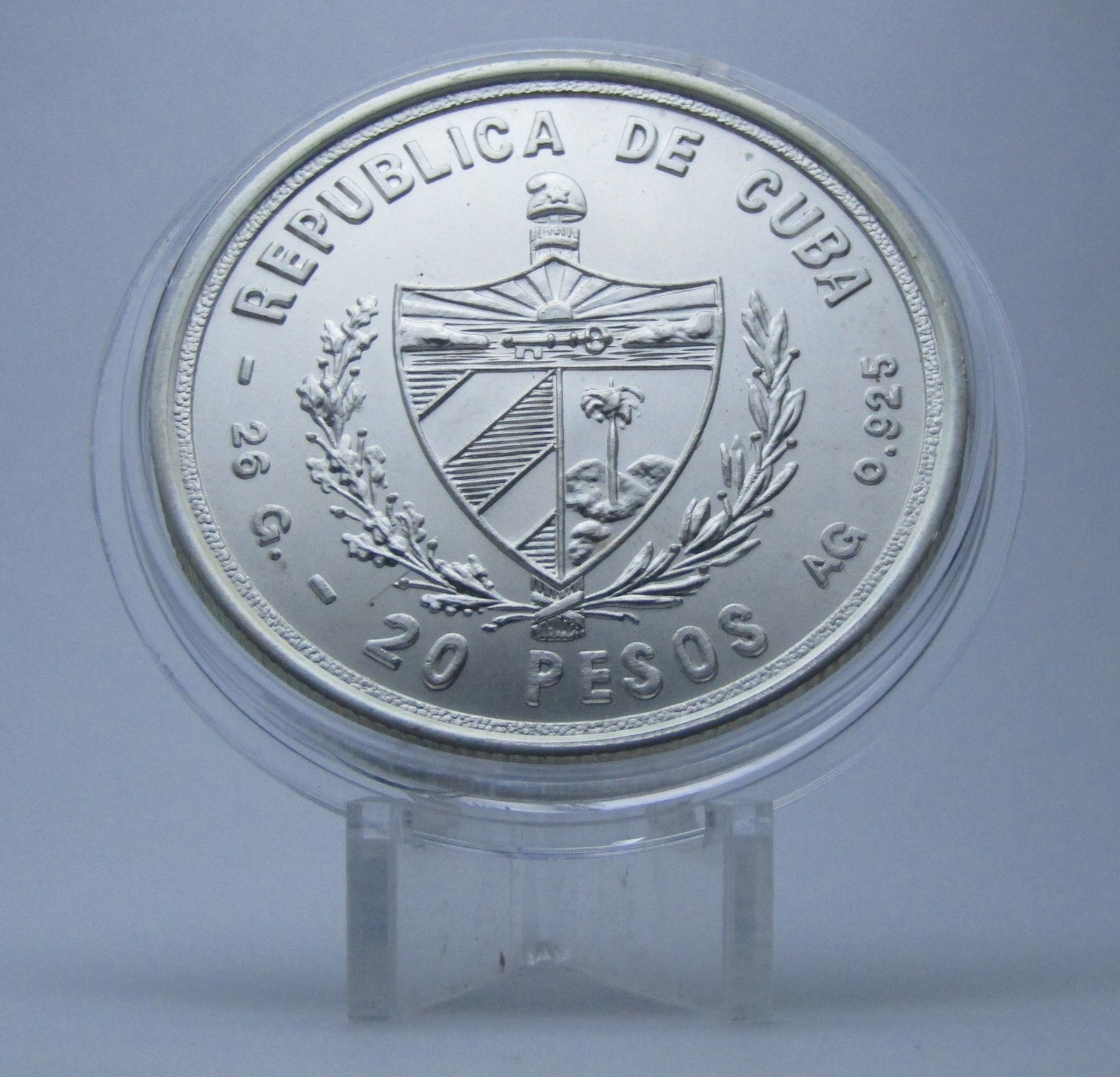 Cuba Moneda De Plata 20 Pesos 1979 Cumbre No Alineados - Imagen 2