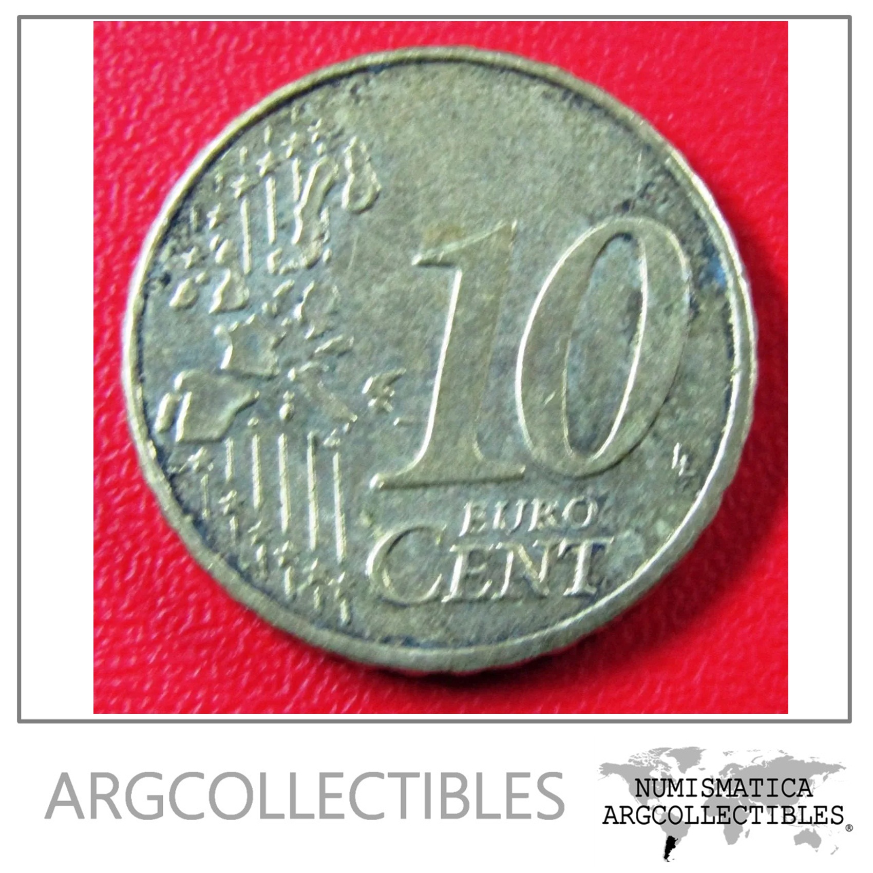 Grecia Moneda 10 Centavos Año 2002 Laton Km #184 Condicion Unc