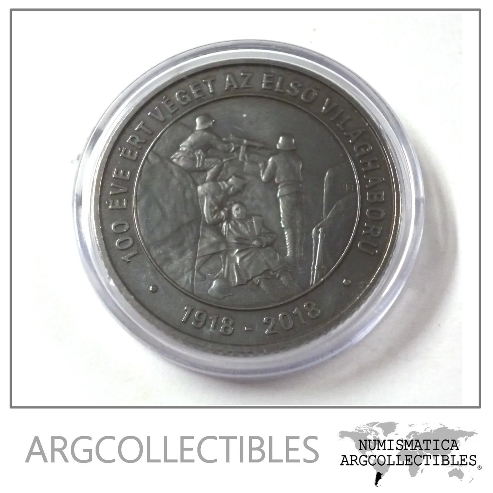 Hungria Moneda 2.000 Forint Año 2018 100 Aniversario 1ra Guerra Mundial Unc