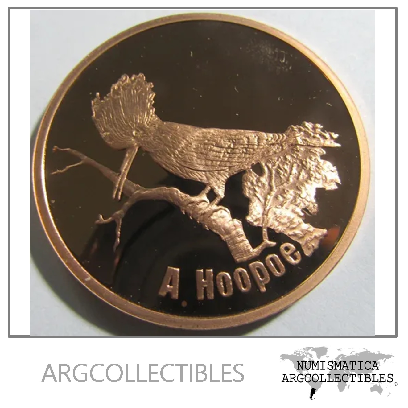 Corea Del Norte 20 Wones 2007 Eurasian Hoopoe Proof