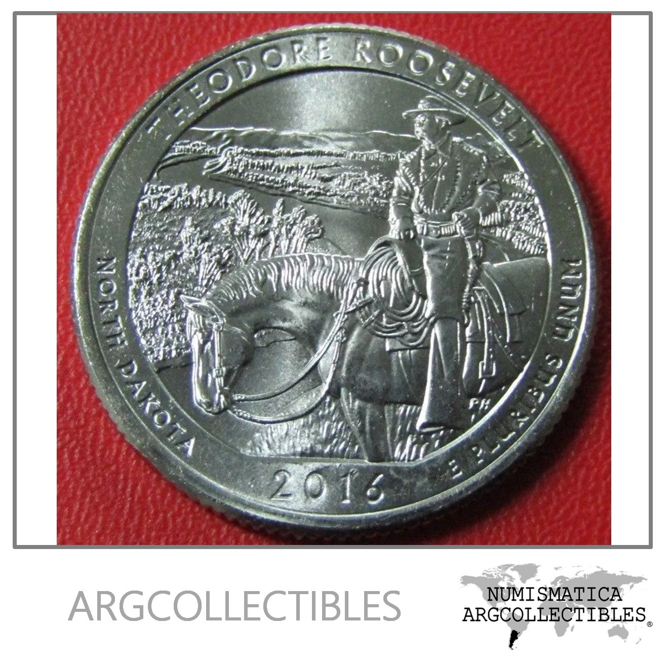 USA Moneda 1/4 Dolar 2016 P Niquel North Dakota UNC