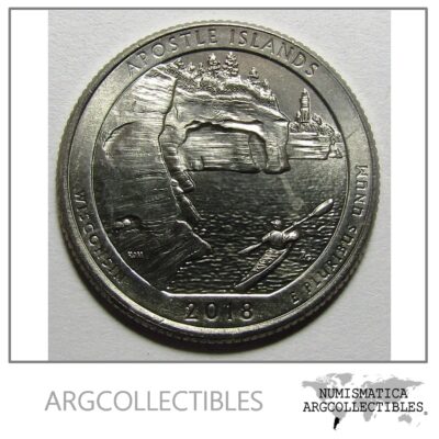 USA Moneda 1/4 Dolar 2018 P Niquel Wisconsin UNC