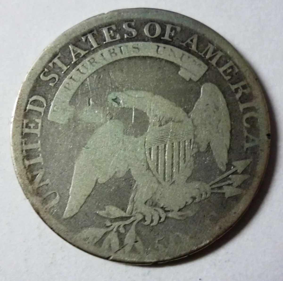 USA Moneda 1/2 Dolar 1808 Plata Capped Bust KM-37 VG - Imagen 2