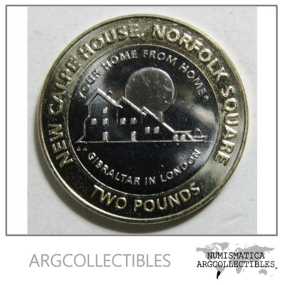 Gibraltar 2 Pounds 2018 Bimetalica Casa De Giblarta Unc