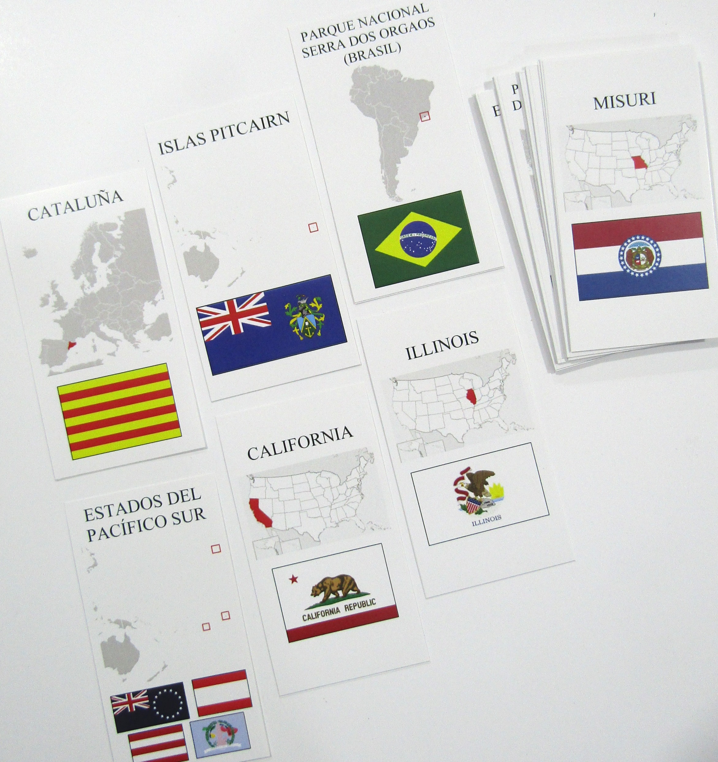 Paquete 124 Banderas Paises Fantasia Inusuales Con Mapas Para Billetes - Imagen 3