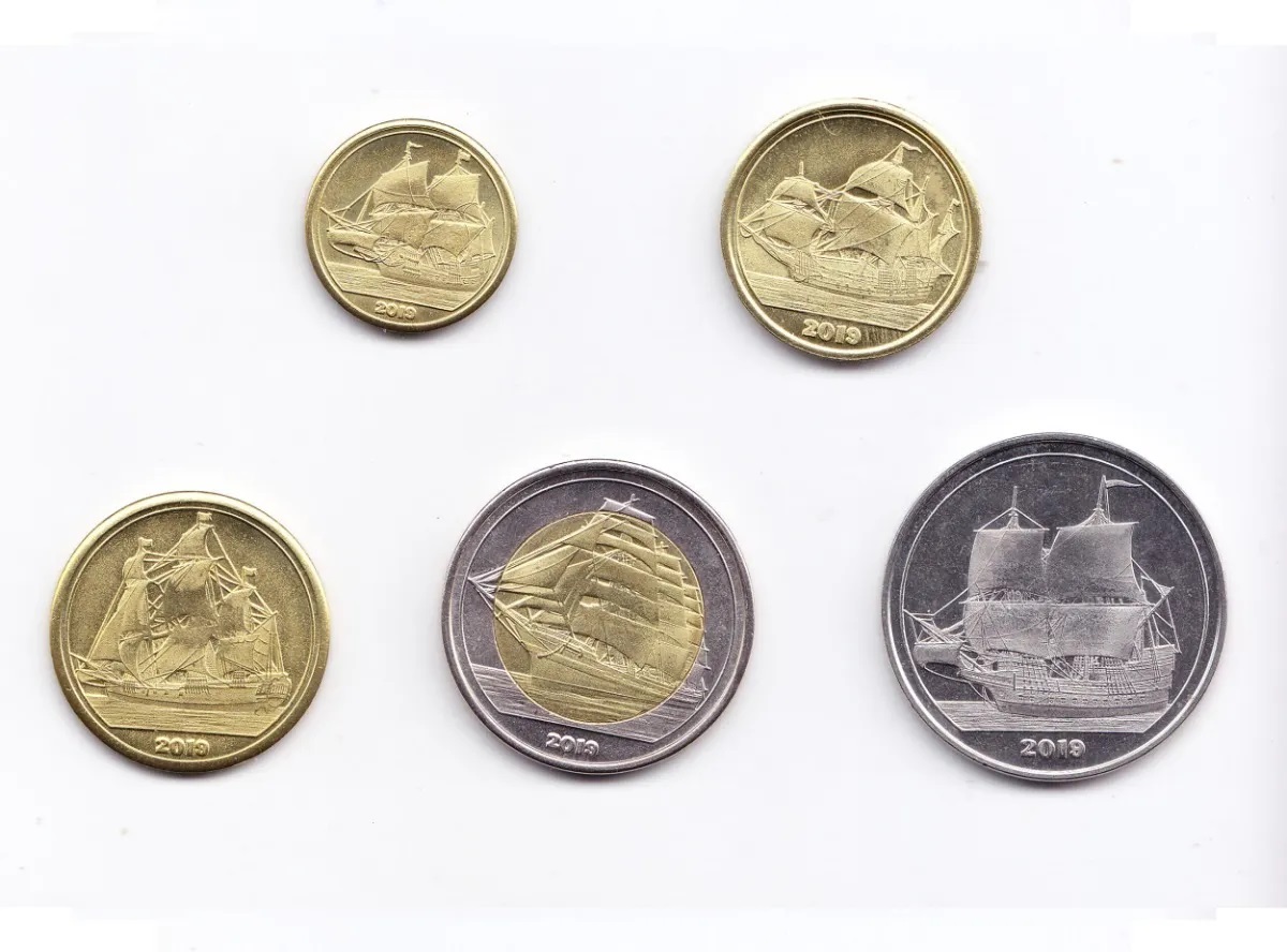 Isla Tortuga Set 5 Monedas Inusuales Condicion Unc - Imagen 2