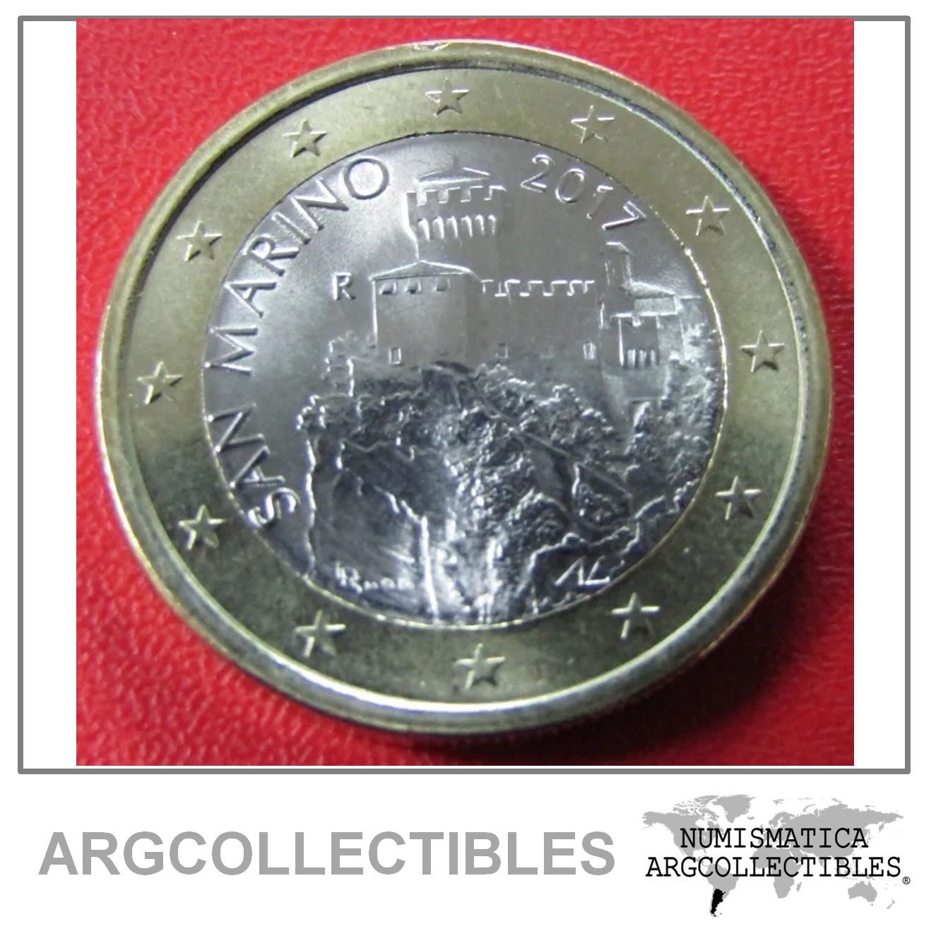 San Marino Moneda Bimetalica 1 Euro 2017 Unc