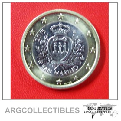 San Marino Moneda Bimetalica 1 Euro 2015 Unc
