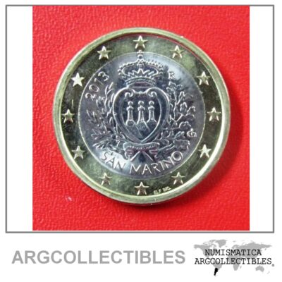 San Marino Moneda Bimetalica 1 Euro 2013 Unc
