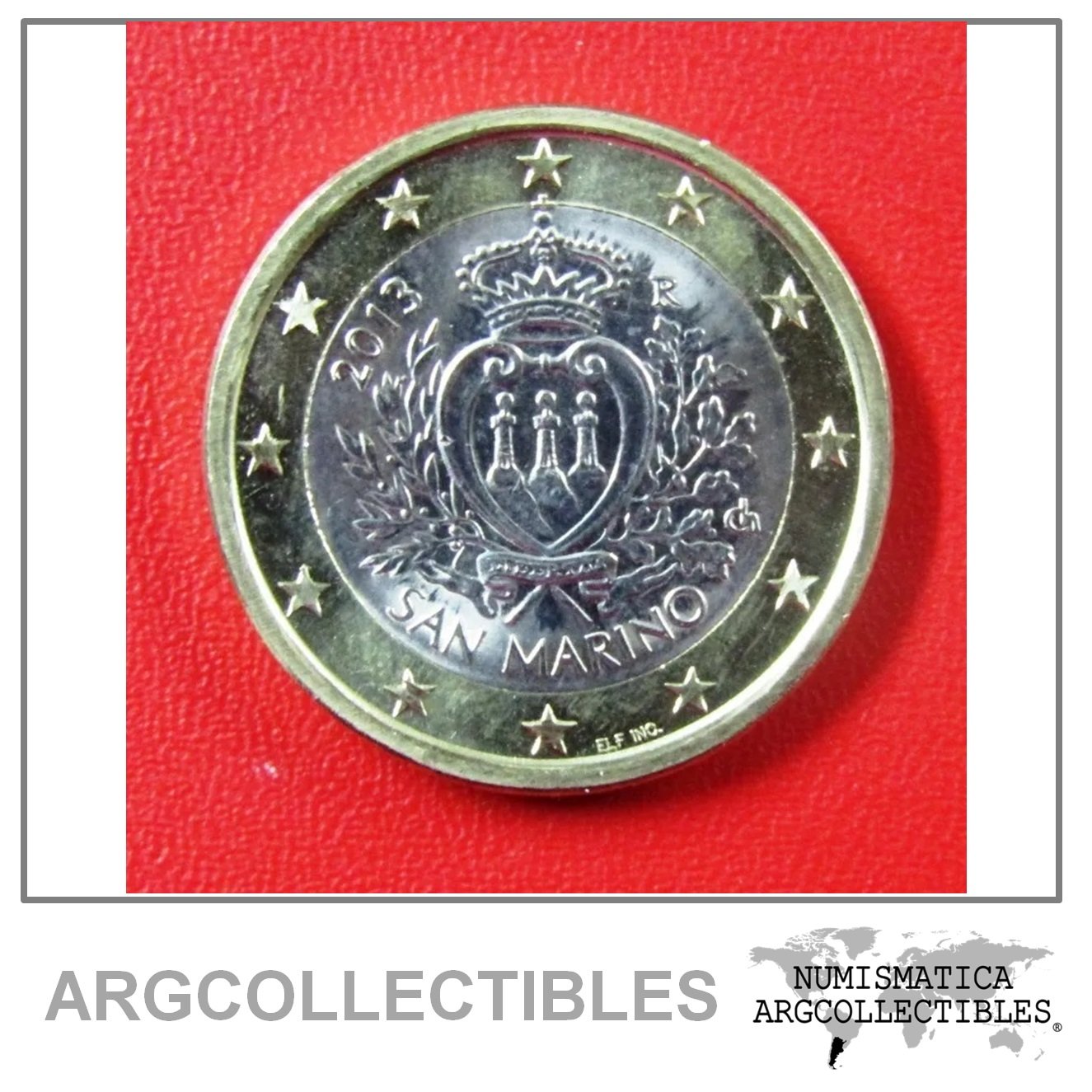 San Marino Moneda Bimetalica 1 Euro 2013 Unc
