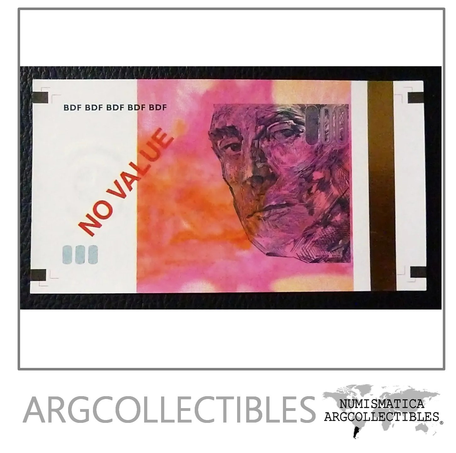 Francia Billete Bdf Test Especimen Prueba Condicion Unc