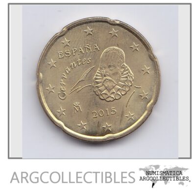 España Moneda Miguel De Cervantes 20 Centavos De Euro 2015