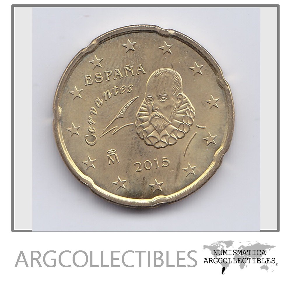 España Moneda Miguel De Cervantes 20 Centavos De Euro 2015