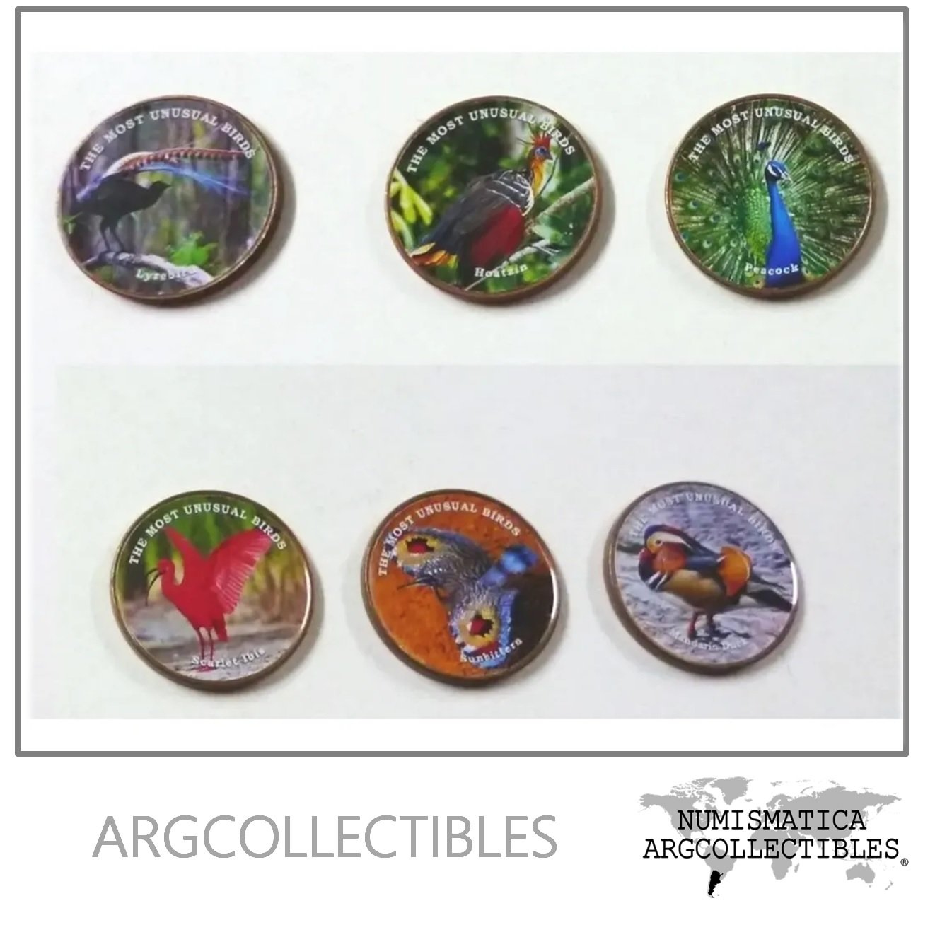 Somaliland 2019 Set De 6 Monedas 1 Shilling Aves Inusuales