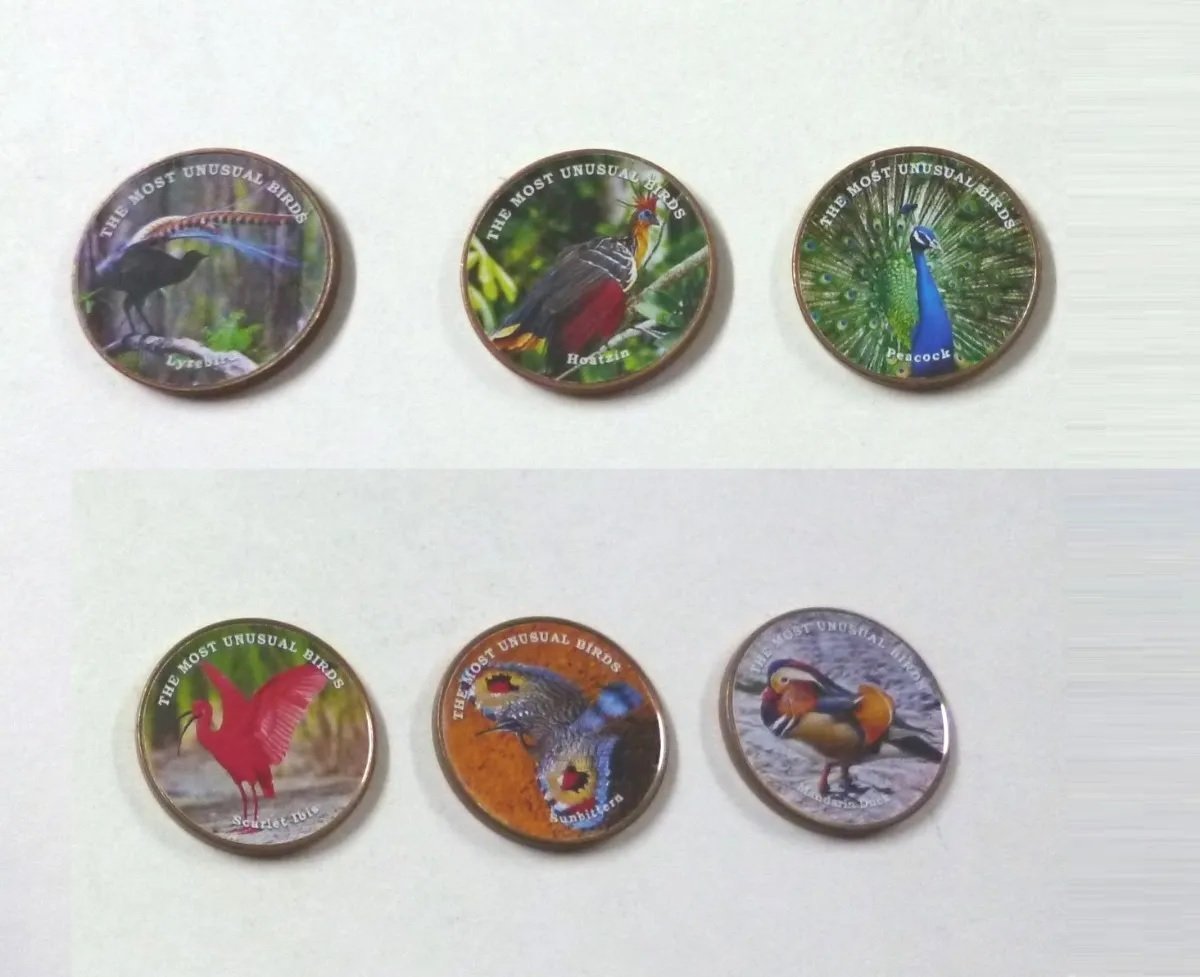 Somaliland 2019 Set De 6 Monedas 1 Shilling Aves Inusuales - Imagen 2