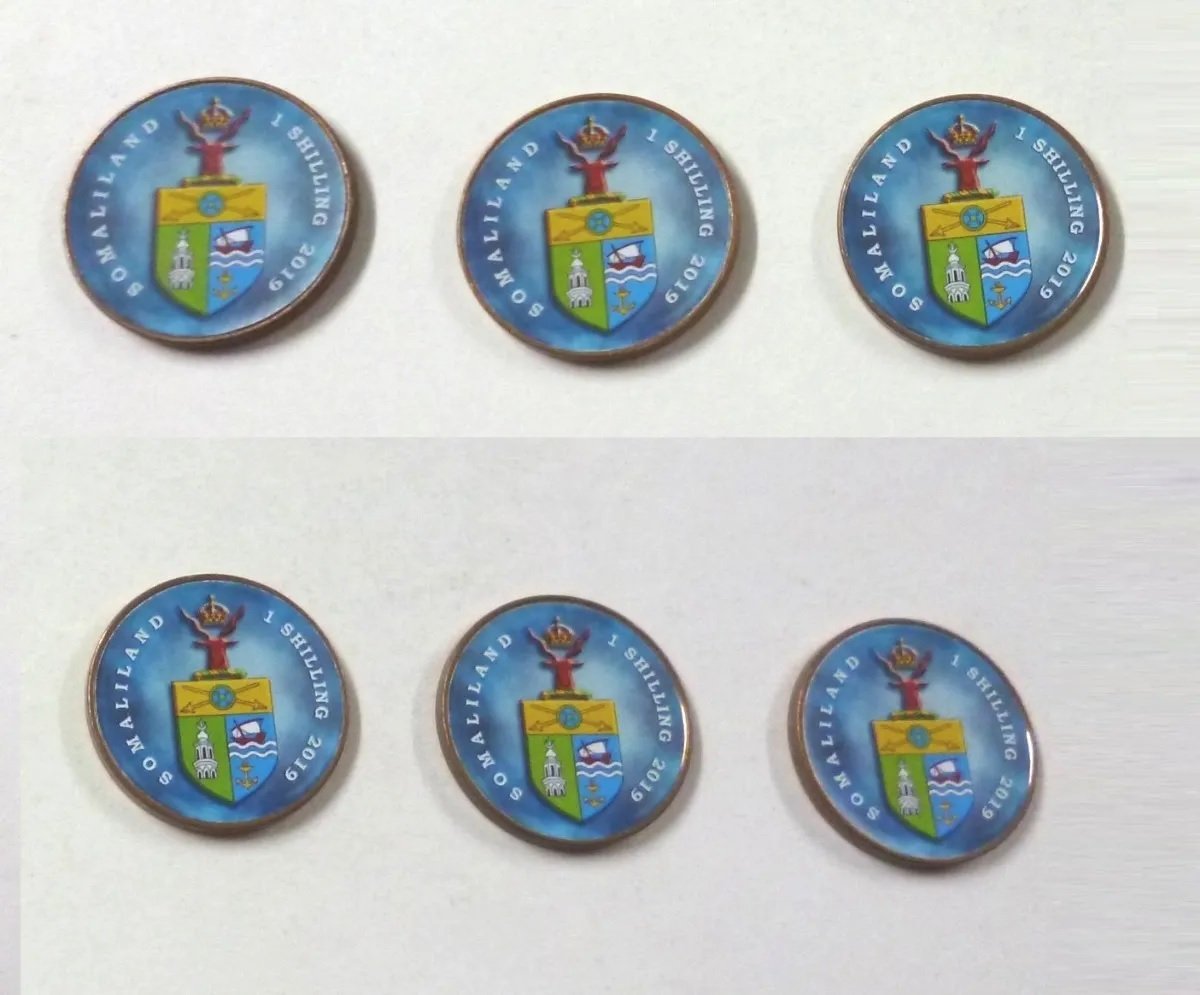 Somaliland 2019 Set De 6 Monedas 1 Shilling Aves Inusuales - Imagen 3