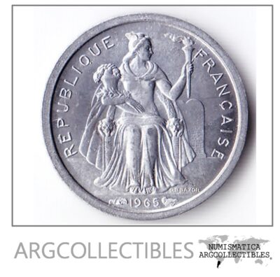 Polinesia Moneda 50 Francaise 1965 Aluminio Unc Sin Circular